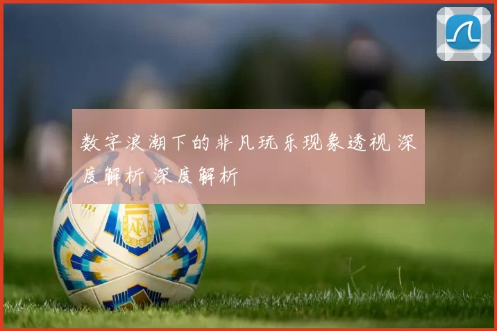 数字浪潮下的非凡玩乐现象透视 深度解析 深度解析